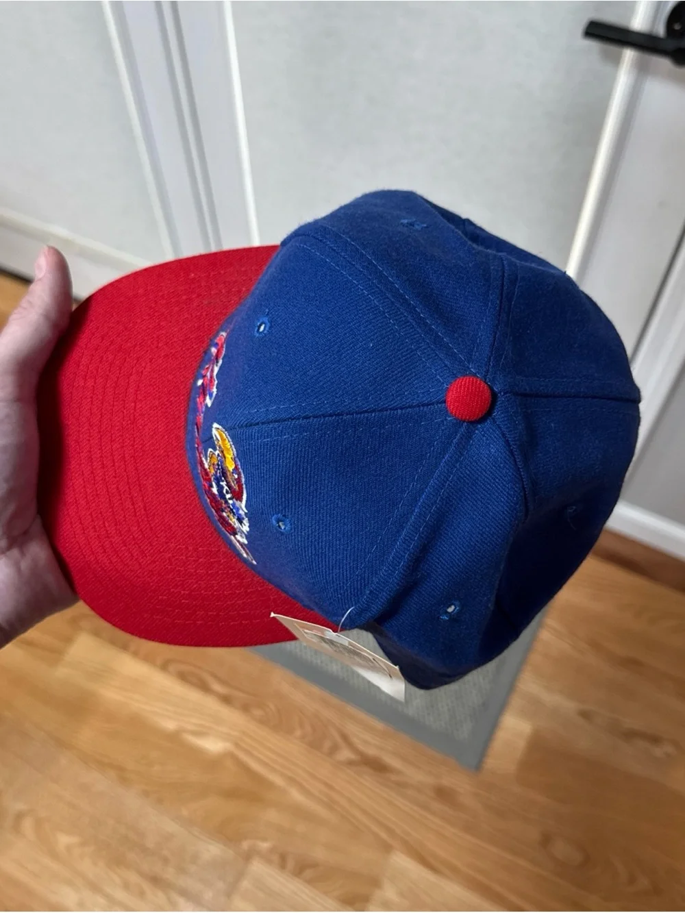 Vintage Kansas Jayhawks The Game Snapback Hat 2Tone Cap NWT